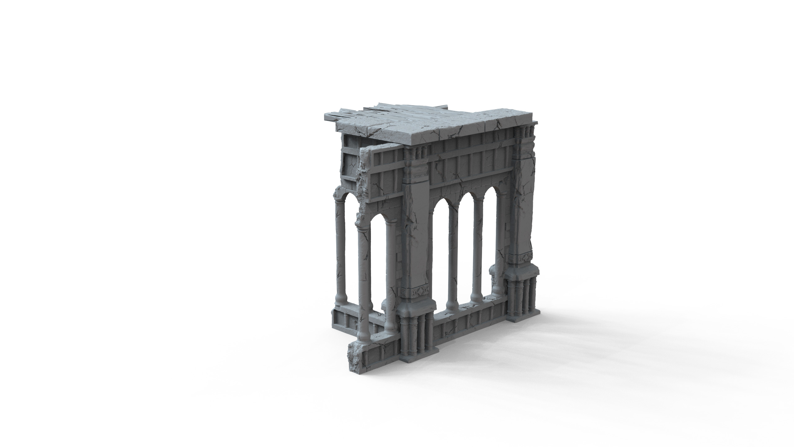 Corner Ruins 2 3D print model_3