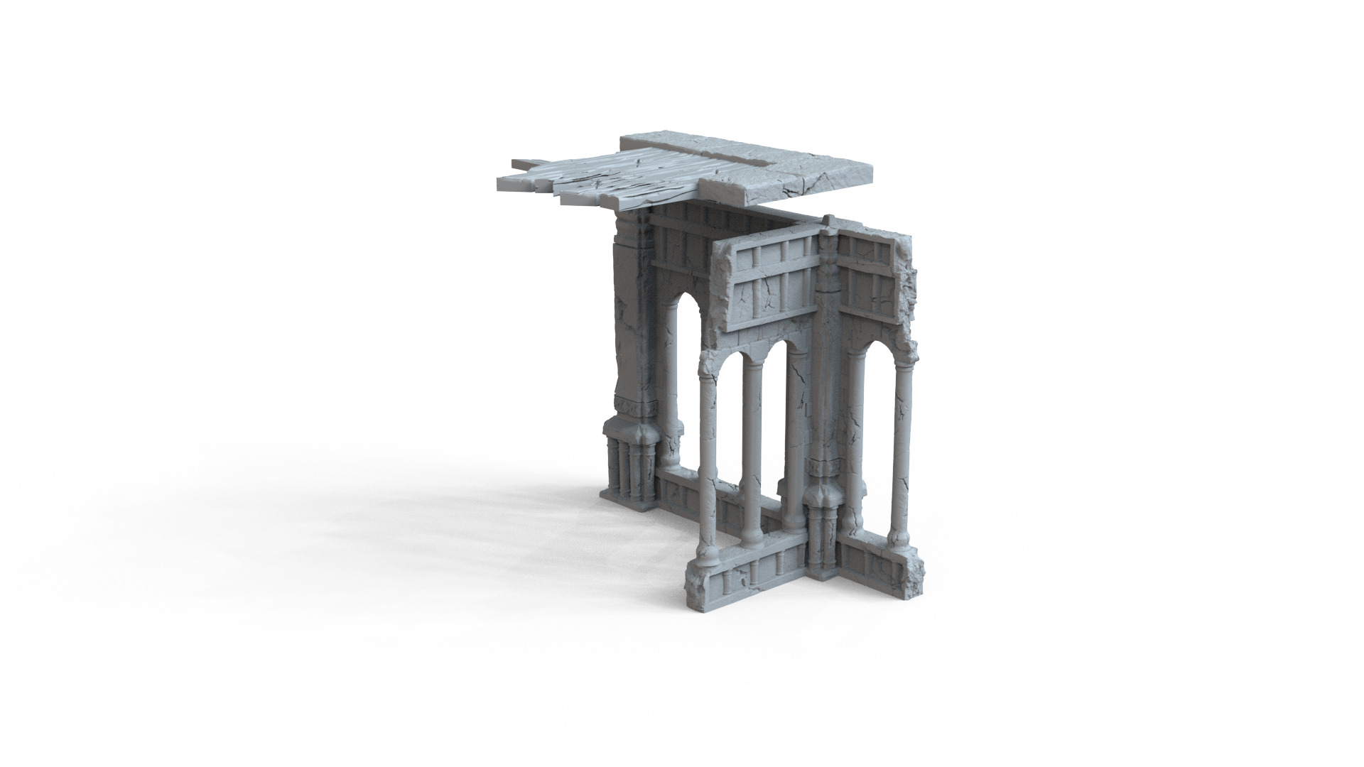 Corner Ruins 2 3D print model_4