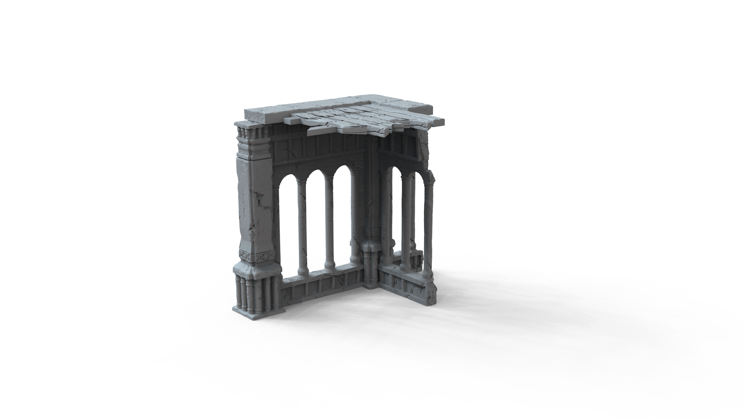 Corner Ruins 2 3D print model_1