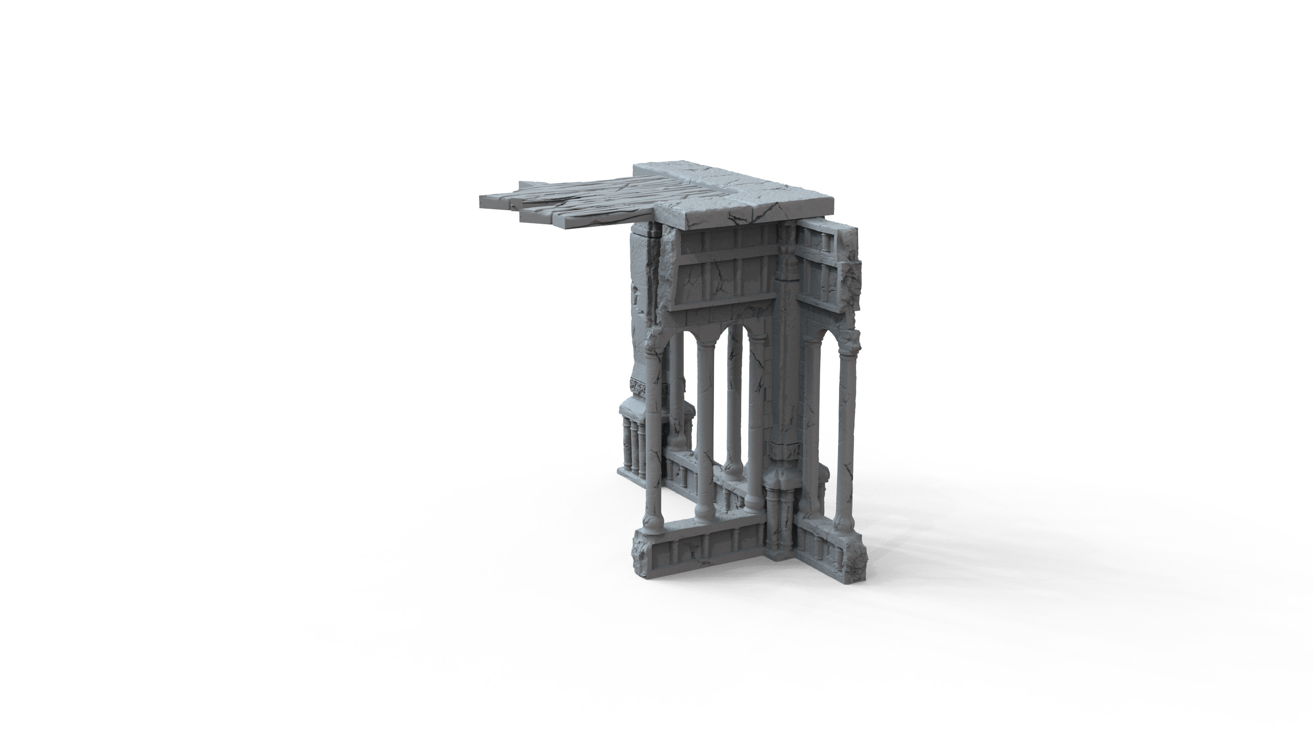 Corner Ruins 2 3D print model_2
