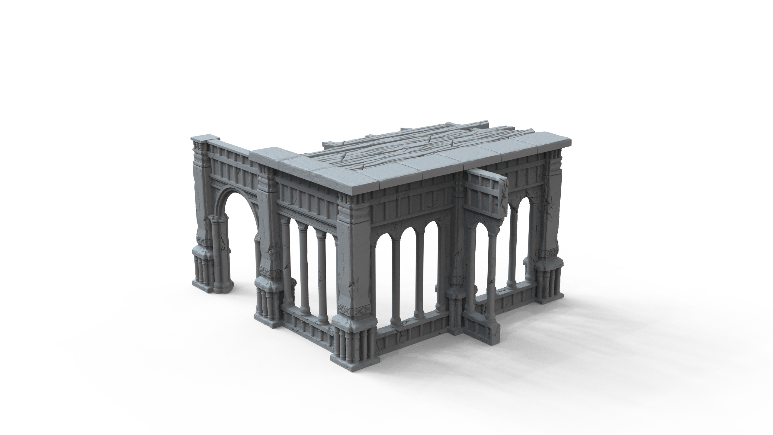 Corner Ruins 3D print model_1