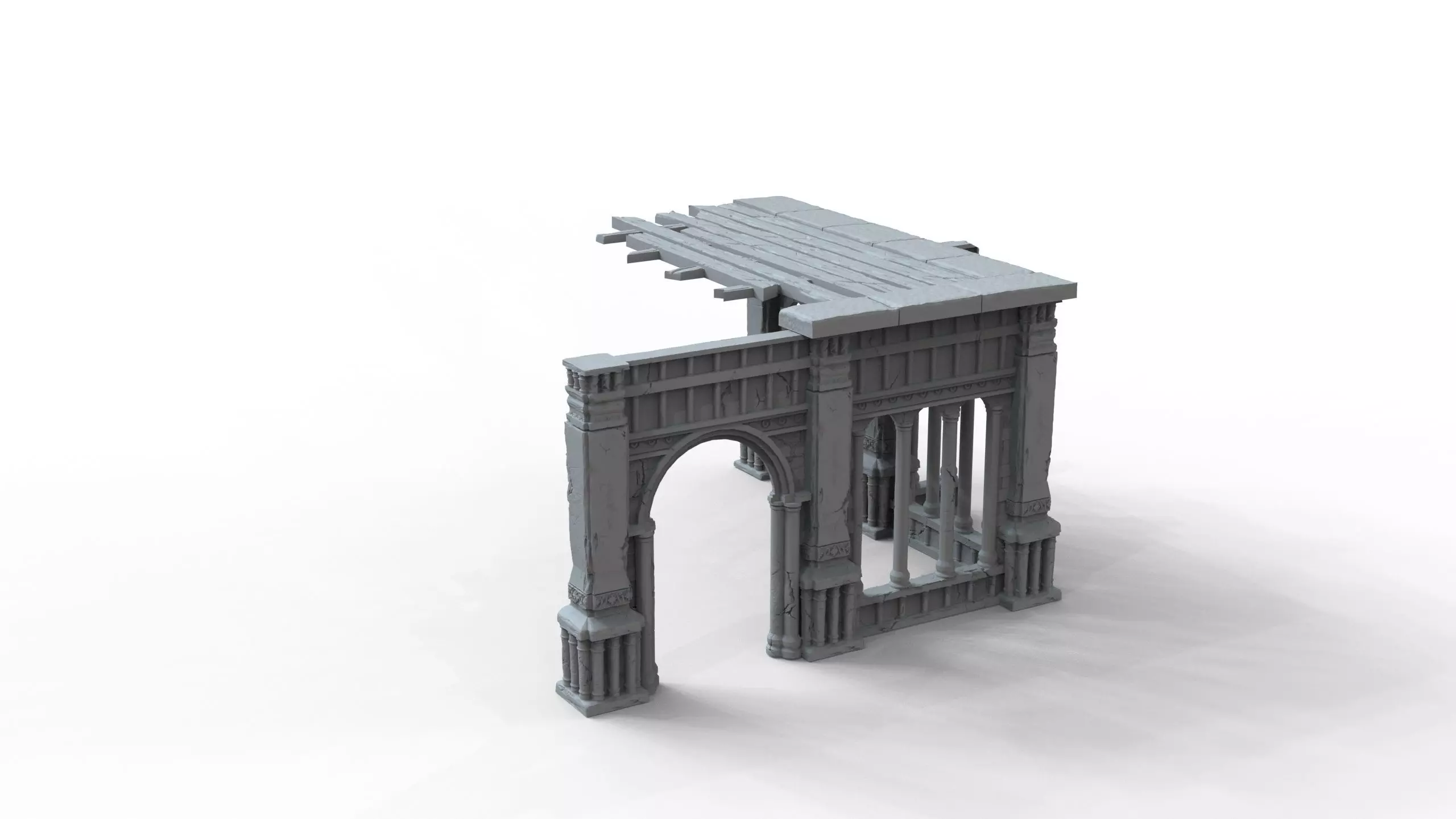 Corner Ruins 3D print model_0