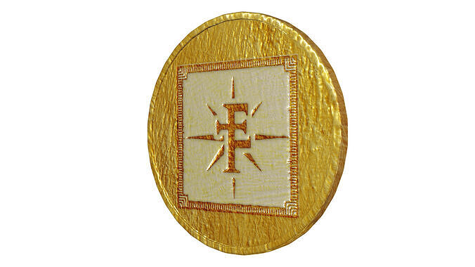 Epsilon Program Gold Coin Cris Formage GTA 5 Inspired 3D model