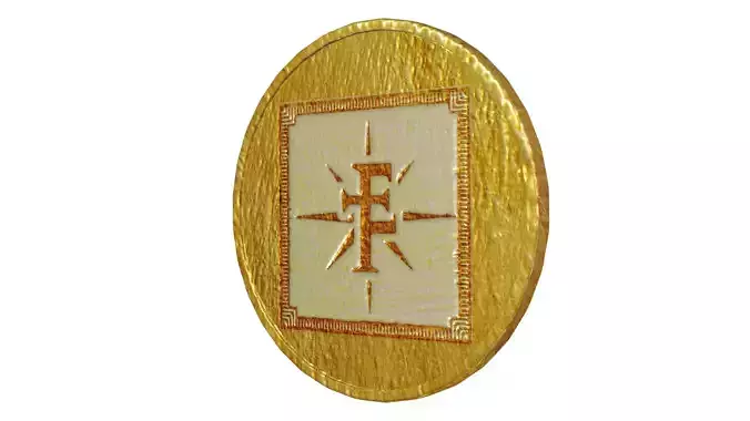 Epsilon Program Gold Coin Cris Formage GTA 5 Inspired 3D model