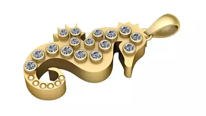 SEA HOURS OCEAN PENDANT 3D PRINTABLE-MODEL