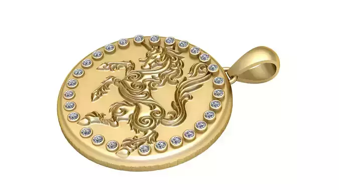 HOURA COIN ANIMAL PENDANT 3D PRINTABLE MODEL 