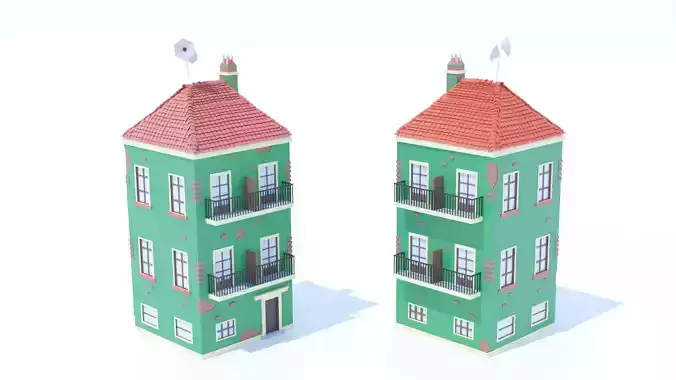 Italian Building number 3 Lowpoly
