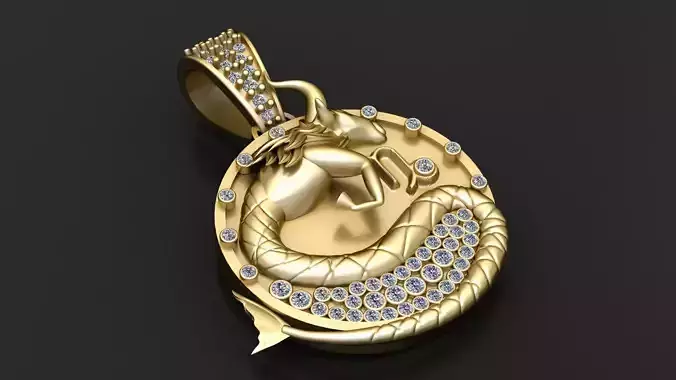 FLYING ANIMAL COIN PENDANT 3D PRINTABLE MODEL