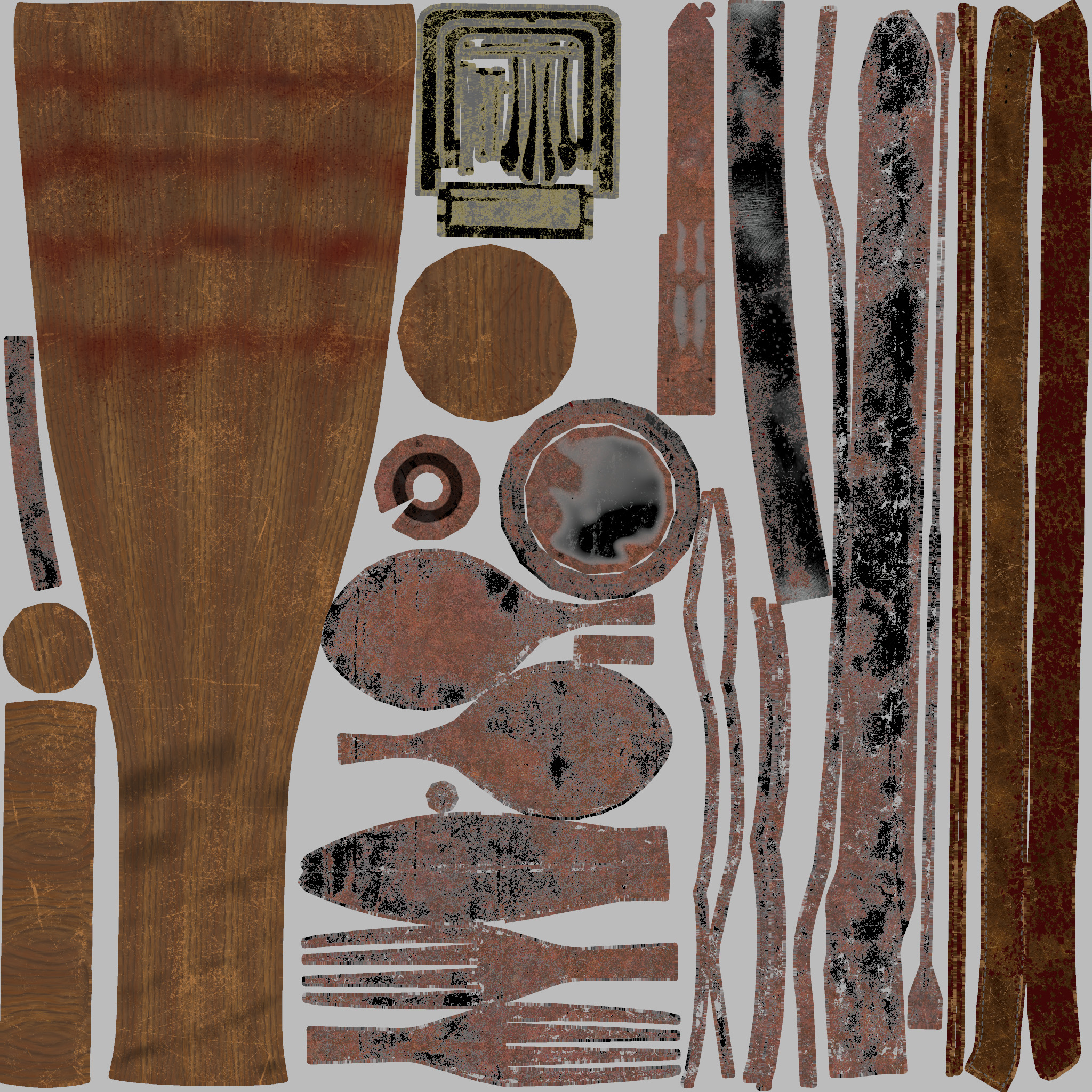 Killer-Cook Bat  Low-poly 3D model_7