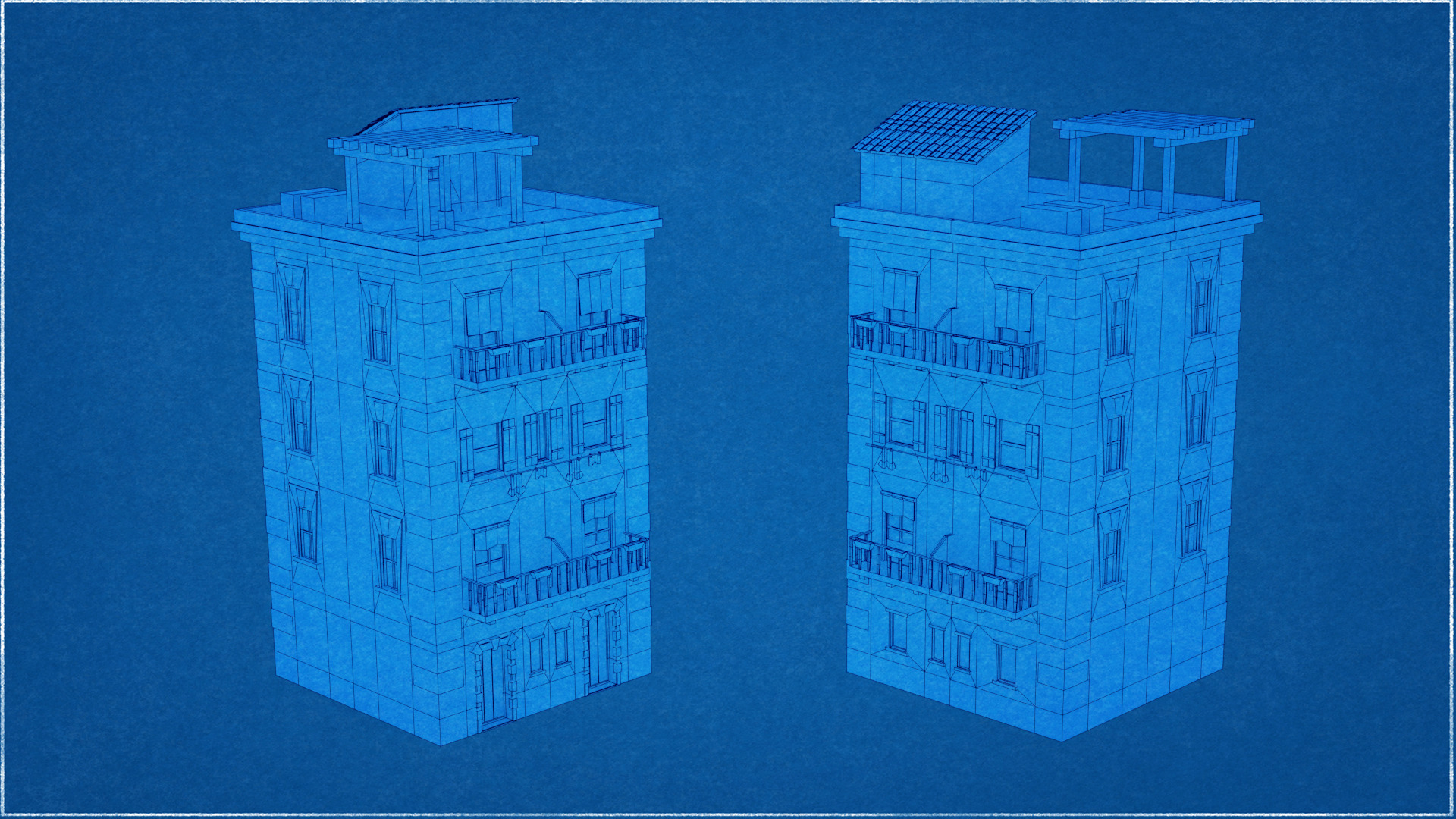 Italian Building number 5 Lowpoly Low-poly 3D model_11