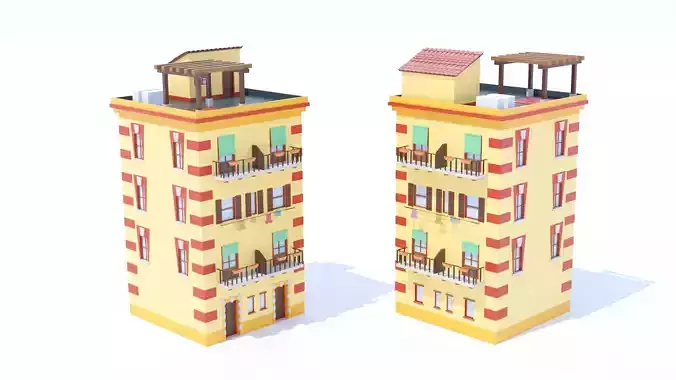 Italian Building number 5 Lowpoly
