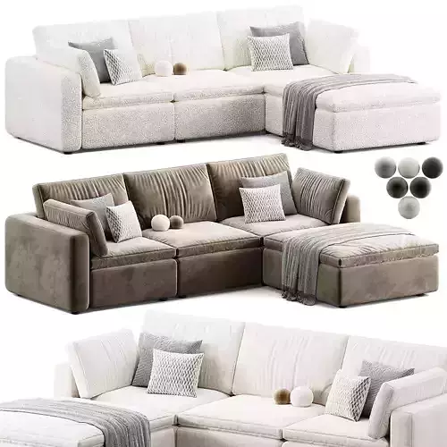 Harmony Modular 4 Piece Ottoman Sectional