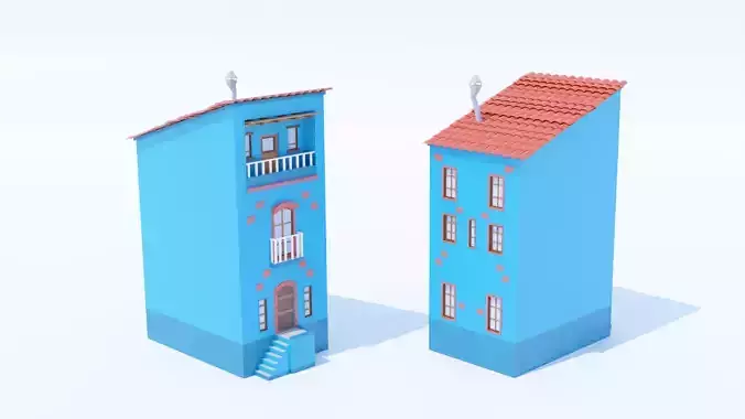 Italian Building number 7 Lowpoly