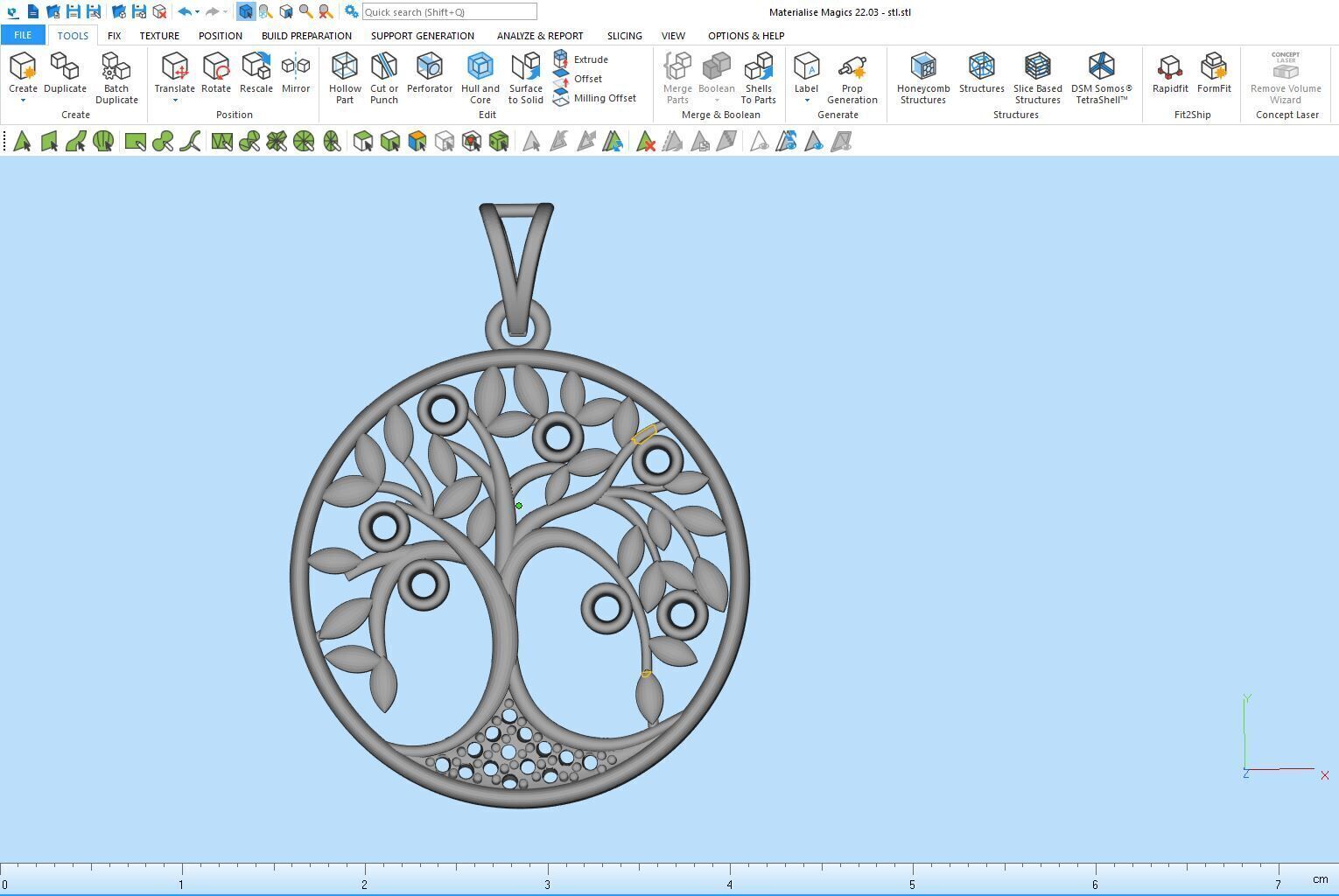 Diamond Tree Pendant - 0023 3D print model_12
