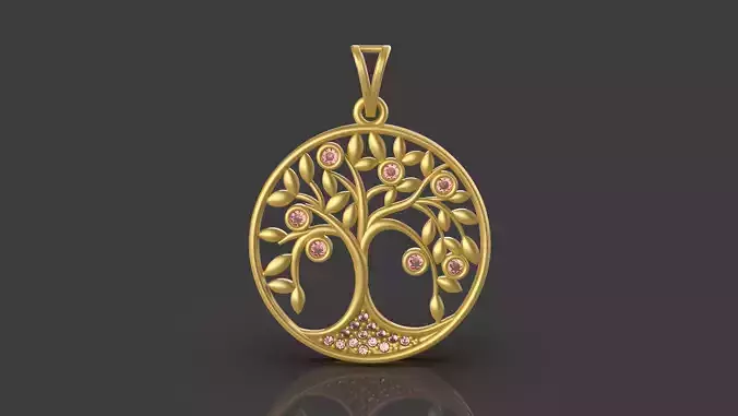 Diamond Tree Pendant - 0023