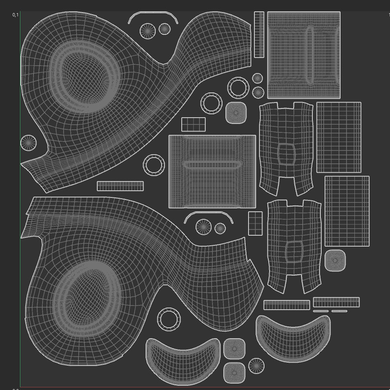 Pumpkin Halloween Robot Low-poly 3D model_23
