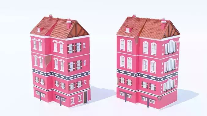 Italian Building number 8 Lowpoly