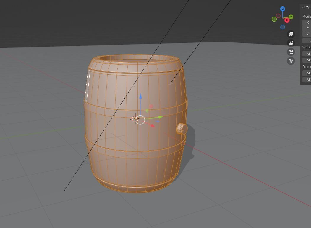 Wood Barrel Free low-poly 3D model_2