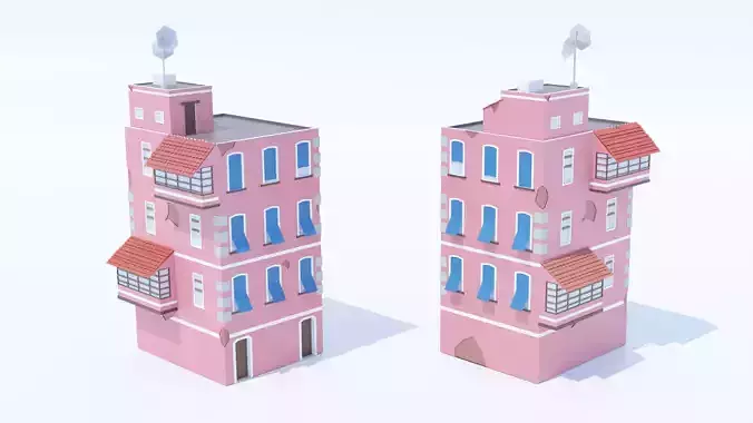 Italian Building number 9 Lowpoly
