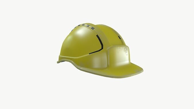 Construction Safety Helmet Low-poly 3D model