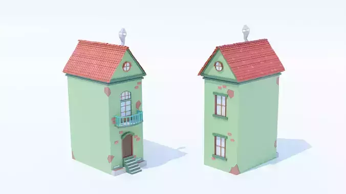 Italian Building number 10 Lowpoly