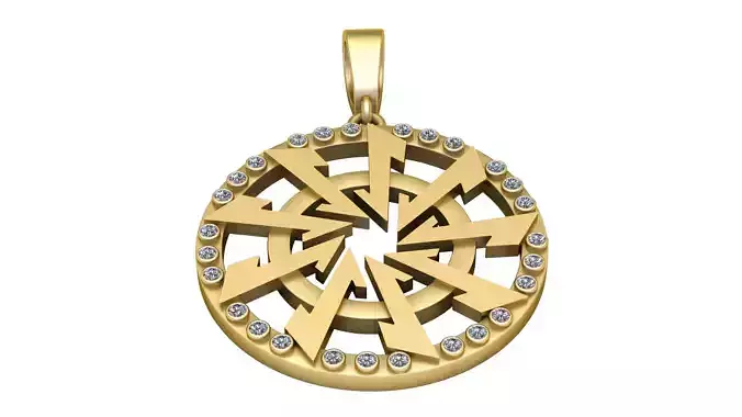 STAR  DESIGN PENDANT 3D PRINTABLE MODEL  3D print model