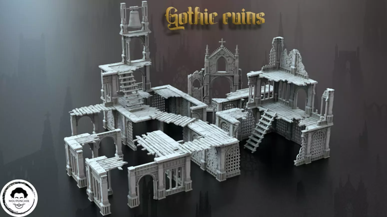 Gothic Ruins 3D Model Collection_0