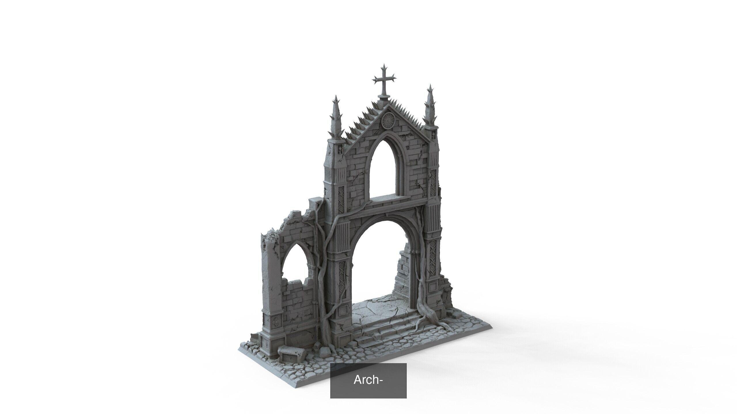 Gothic Ruins 3D Model Collection_9