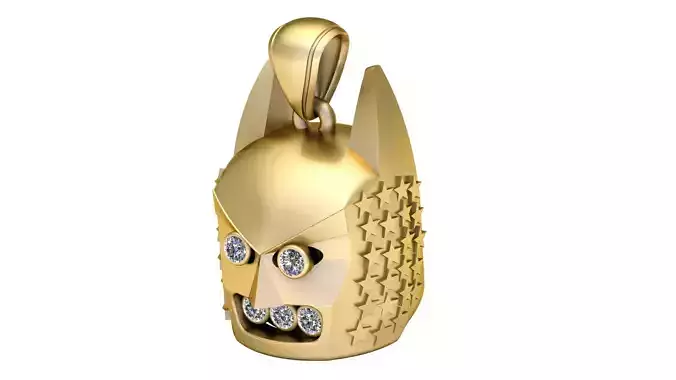 STAR FACE PENDANT 3D PRINTABLE MODEL