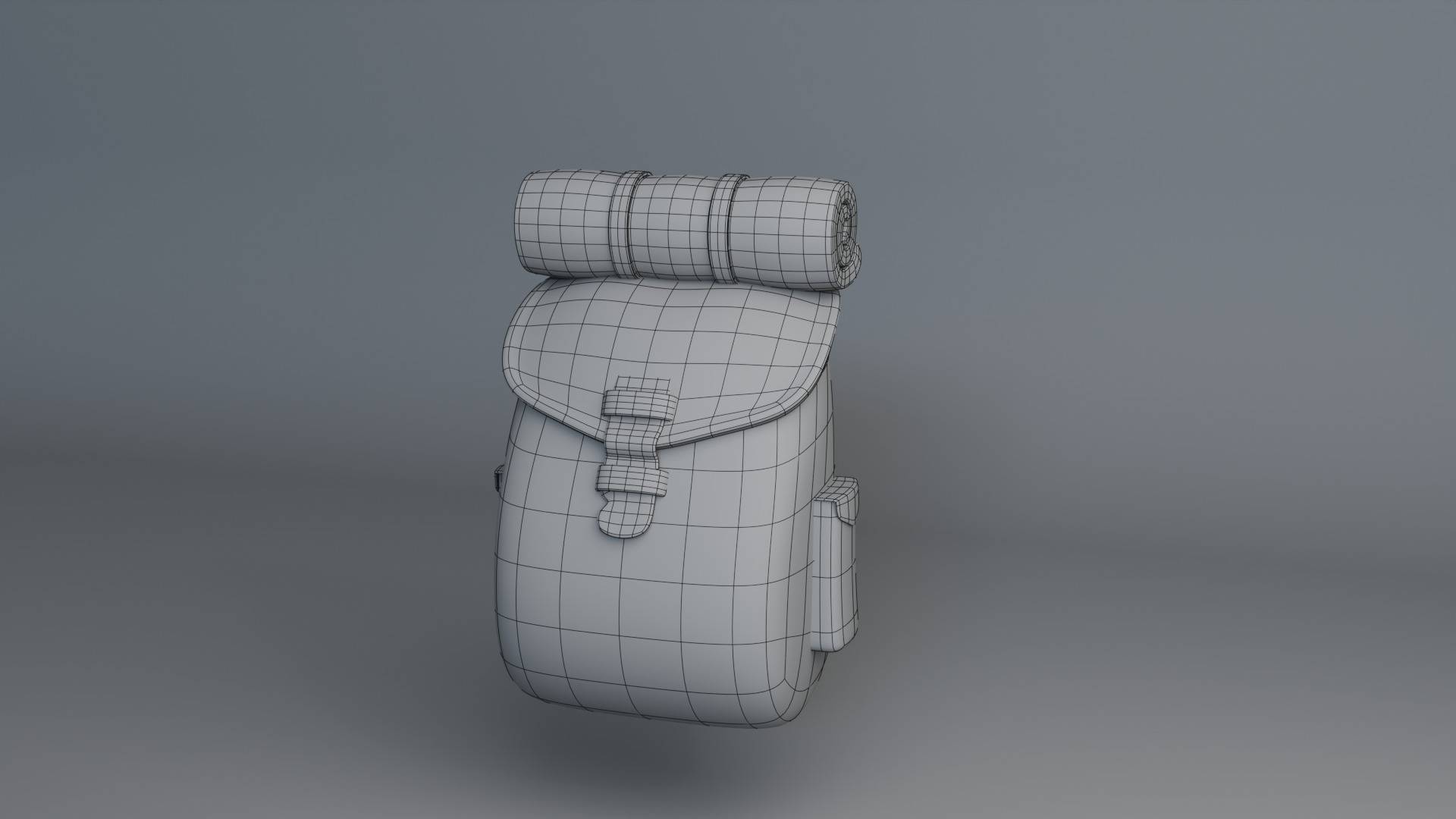 Backpack stylized Low-poly 3D model_9