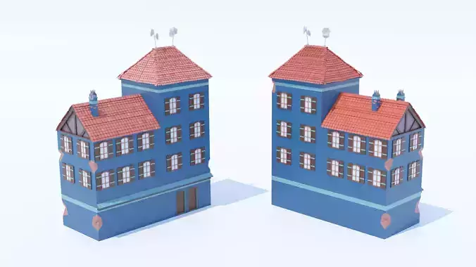 Italian Building number 12 Lowpoly