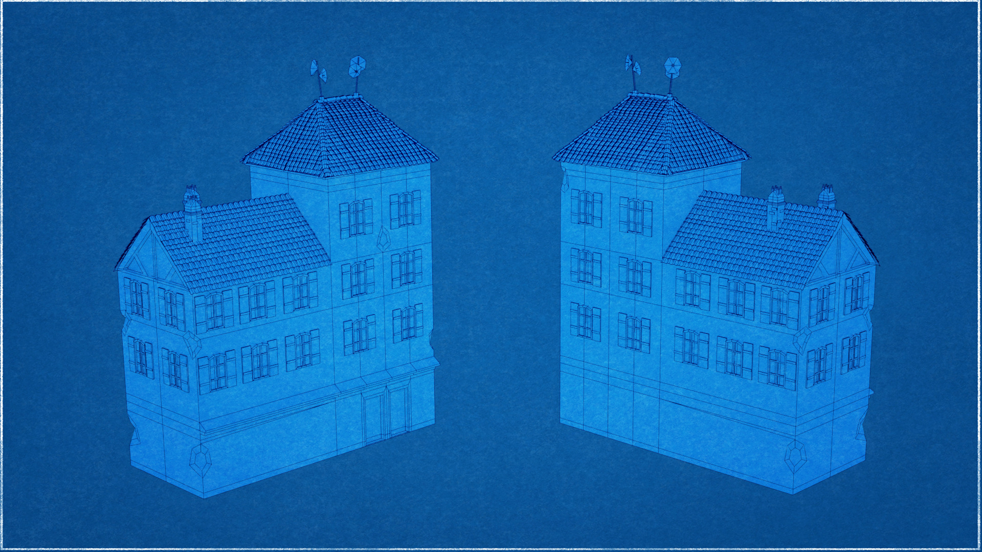 Italian Building number 12 Lowpoly Low-poly 3D model_11