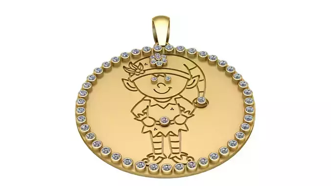 SUMMER COIN PENDANT 3D PRINTABLE MODEL 