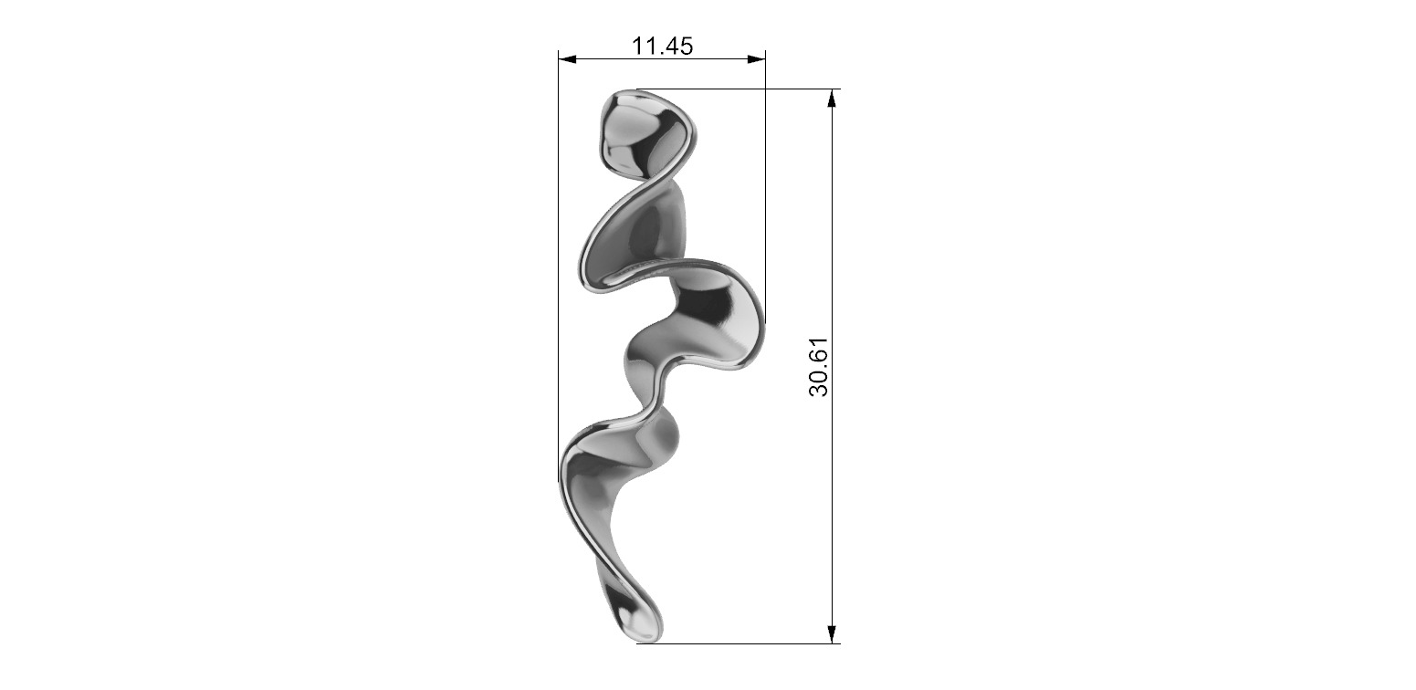 SPIRAL EARRING  3D print model_3