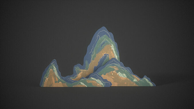 Mountain Ornaments 3D model