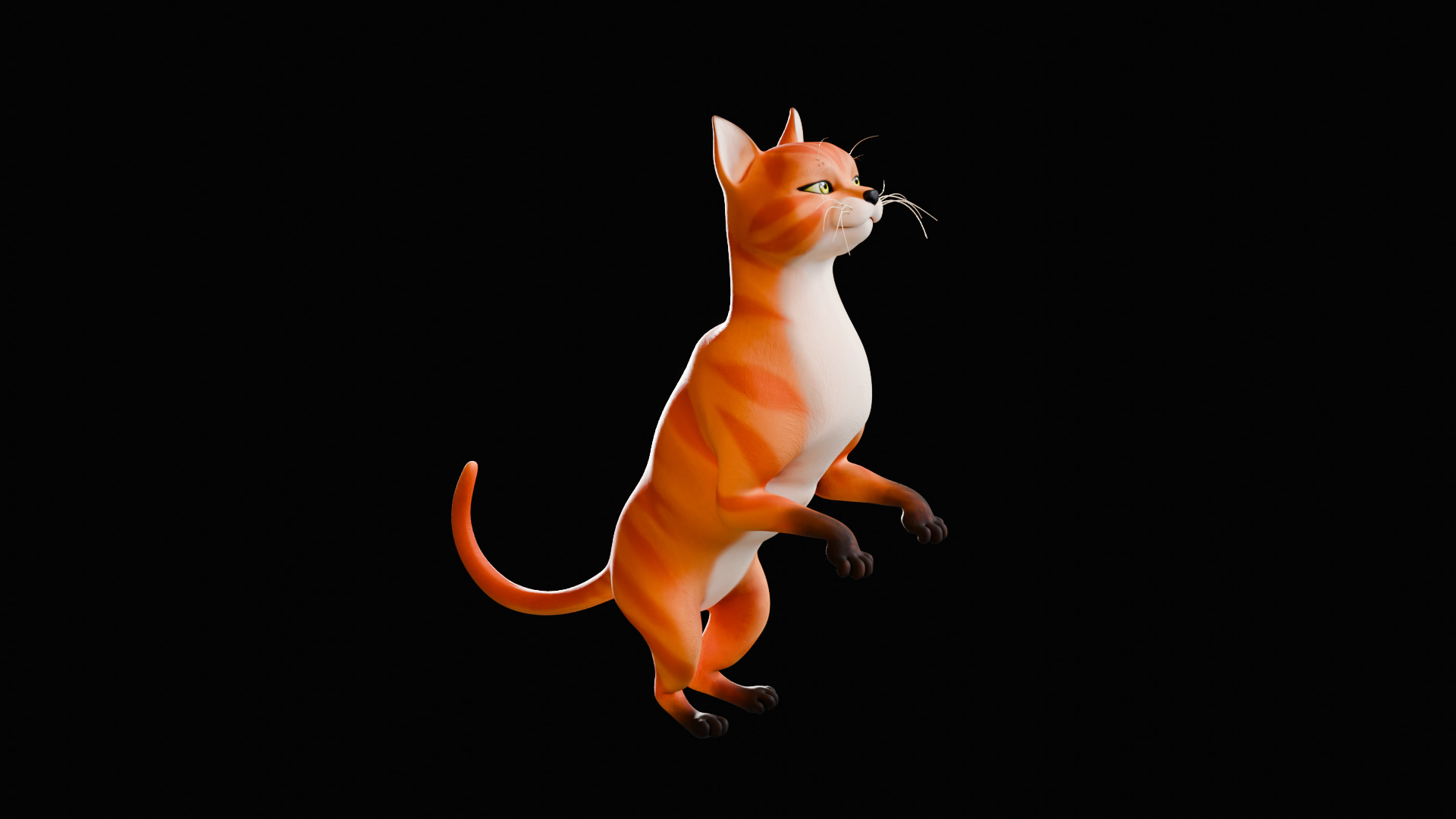 Rigged Cute Cat Low-poly 3D model_21
