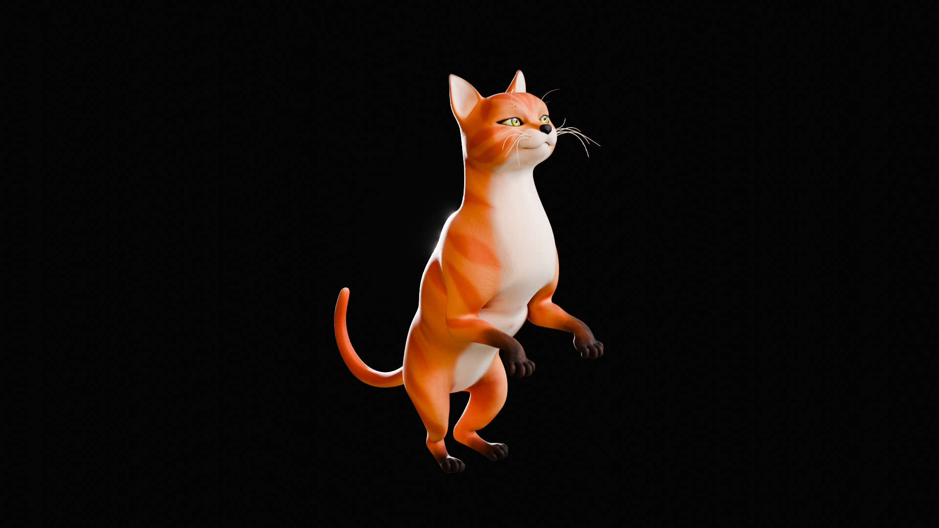 Rigged Cute Cat Low-poly 3D model_20