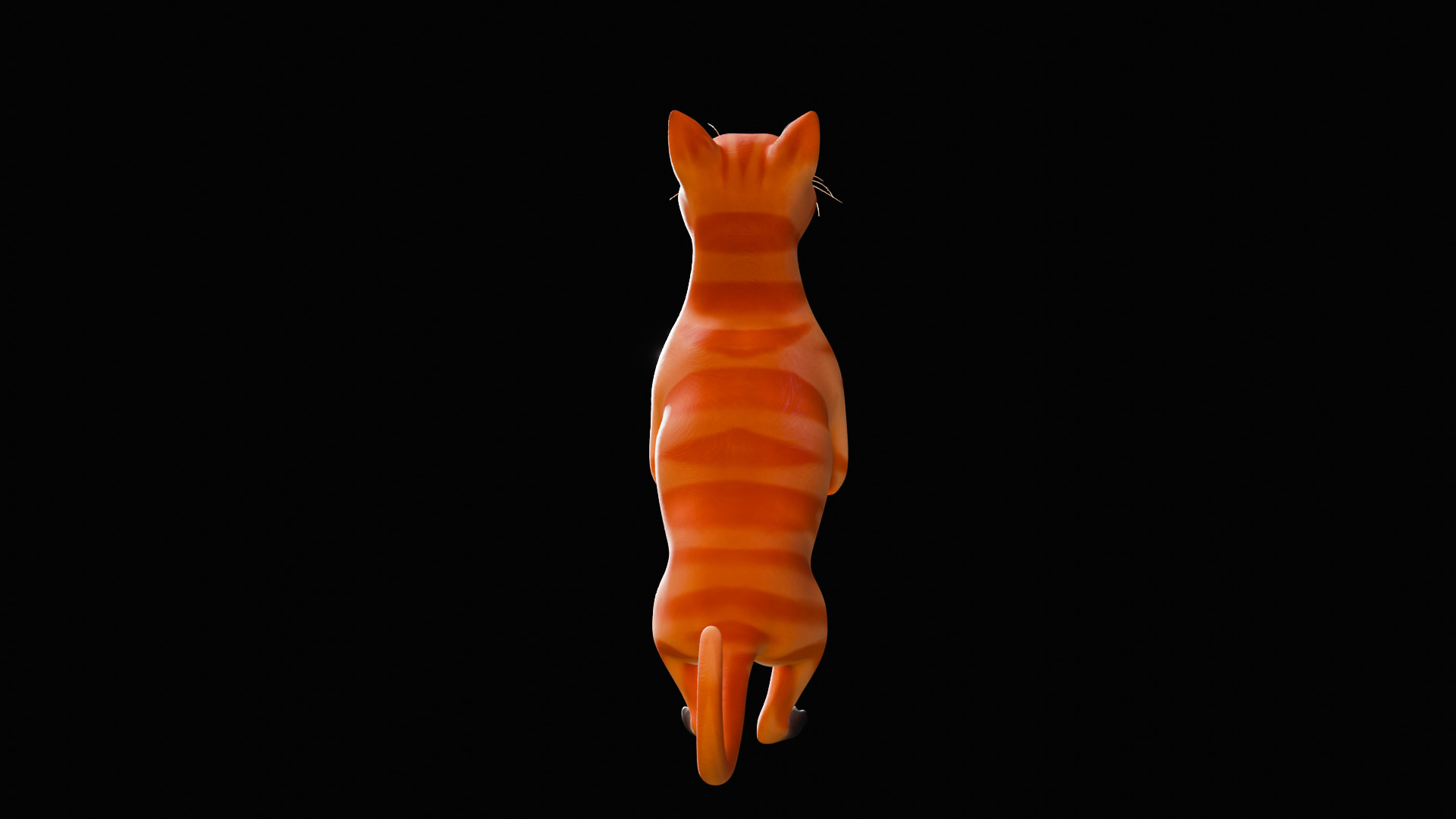 Rigged Cute Cat Low-poly 3D model_29