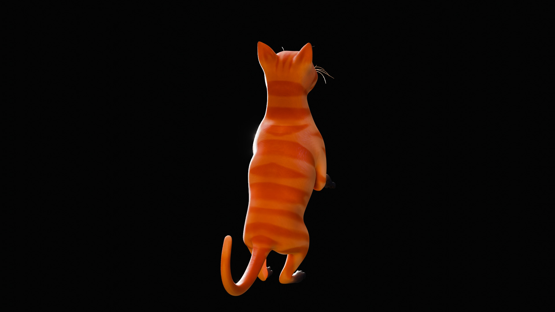 Rigged Cute Cat Low-poly 3D model_28