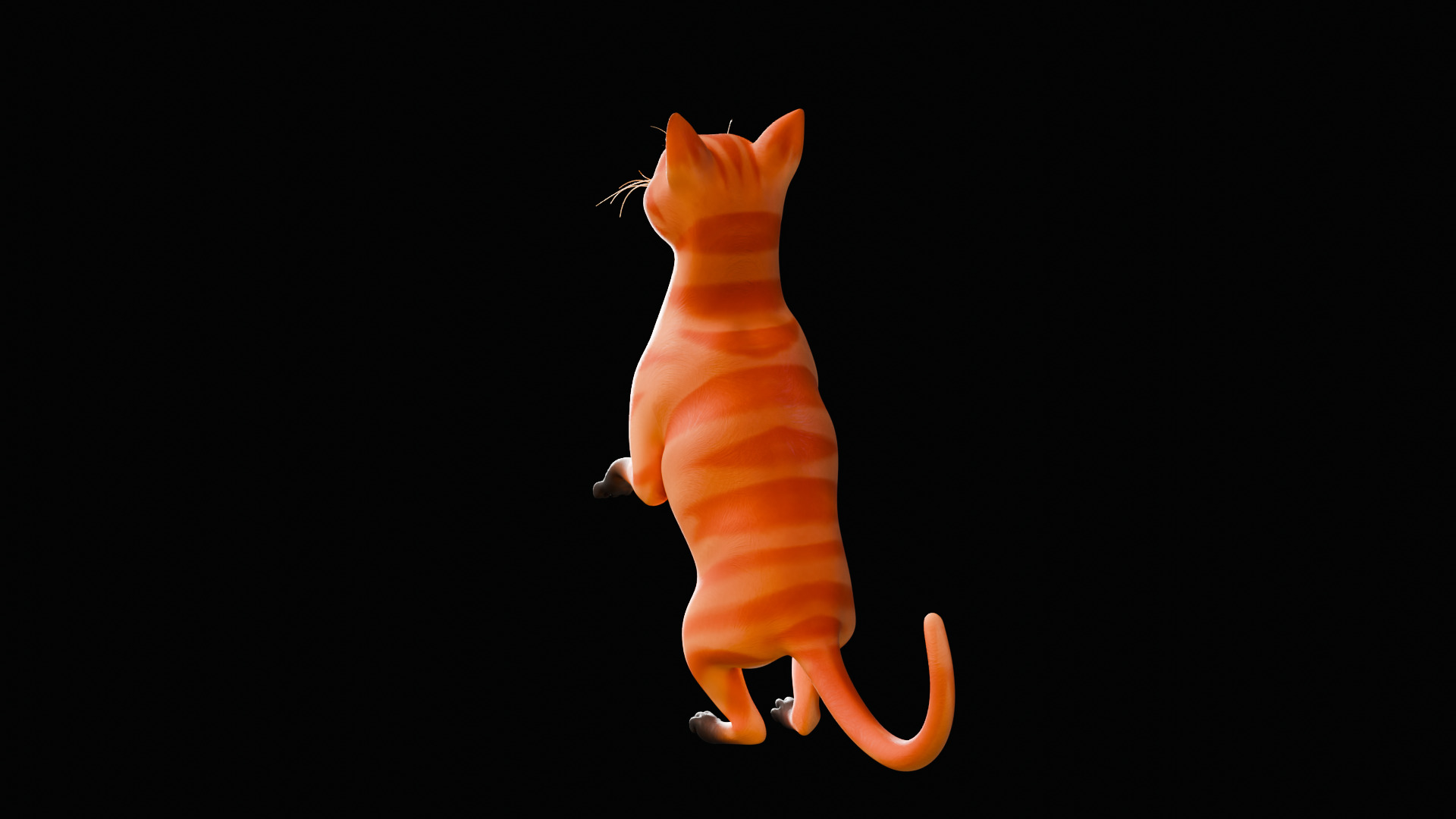 Rigged Cute Cat Low-poly 3D model_31