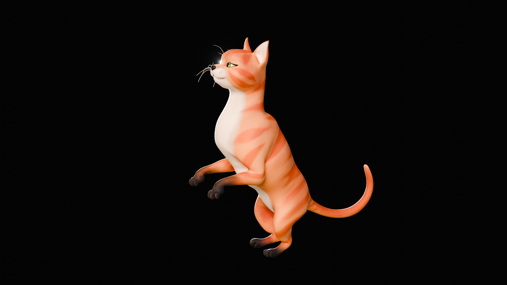 Rigged Cute Cat Low-poly 3D model_37