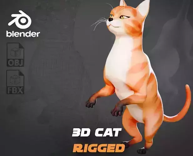 Rigged Cute Cat