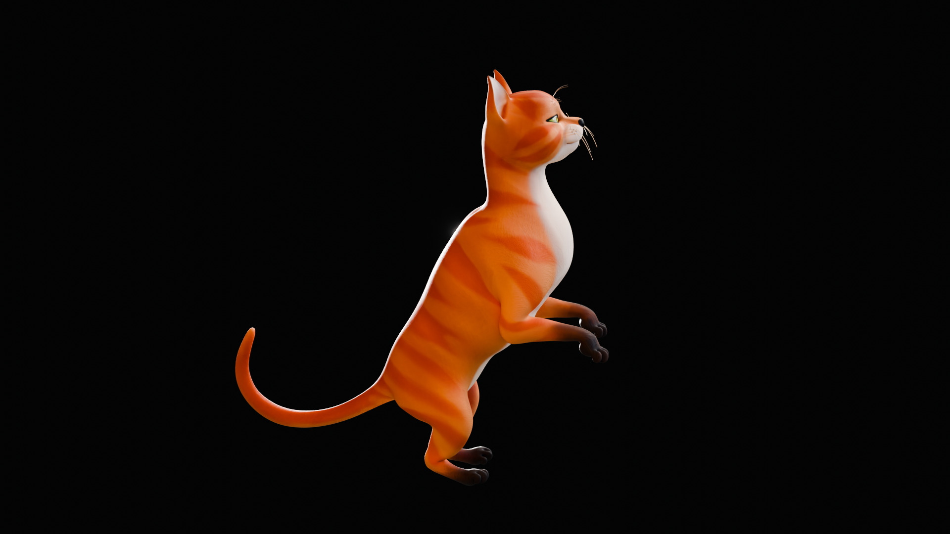 Rigged Cute Cat Low-poly 3D model_23