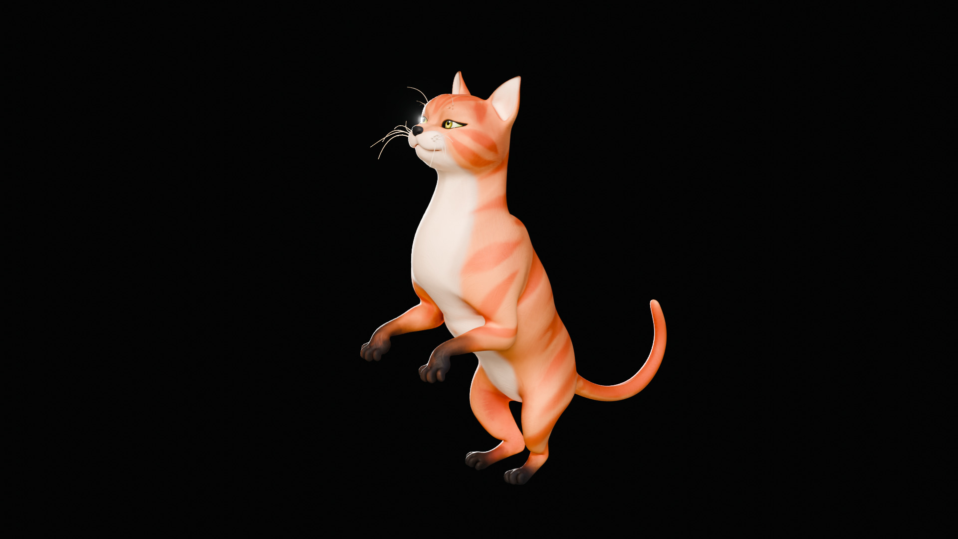 Rigged Cute Cat Low-poly 3D model_38