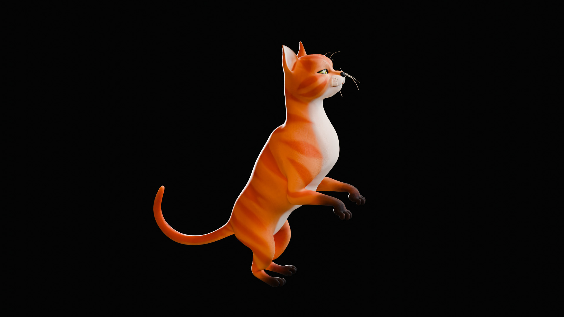 Rigged Cute Cat Low-poly 3D model_22