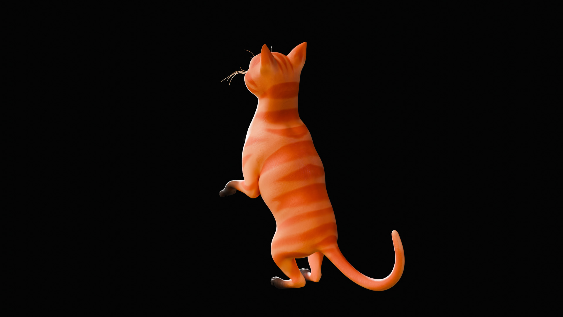 Rigged Cute Cat Low-poly 3D model_32