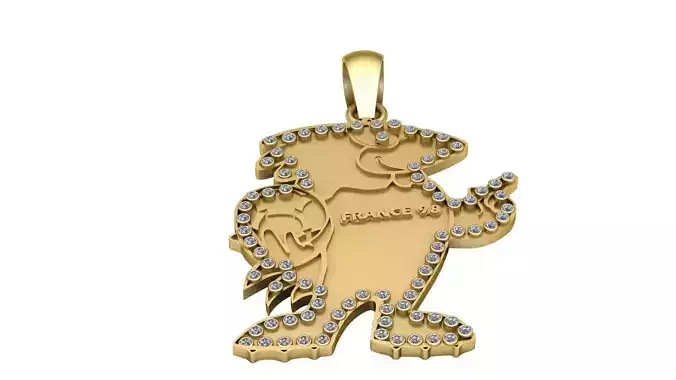 CARTOON DIAMOND PENDANT 3D PRINTABLE MODEL  3D print model