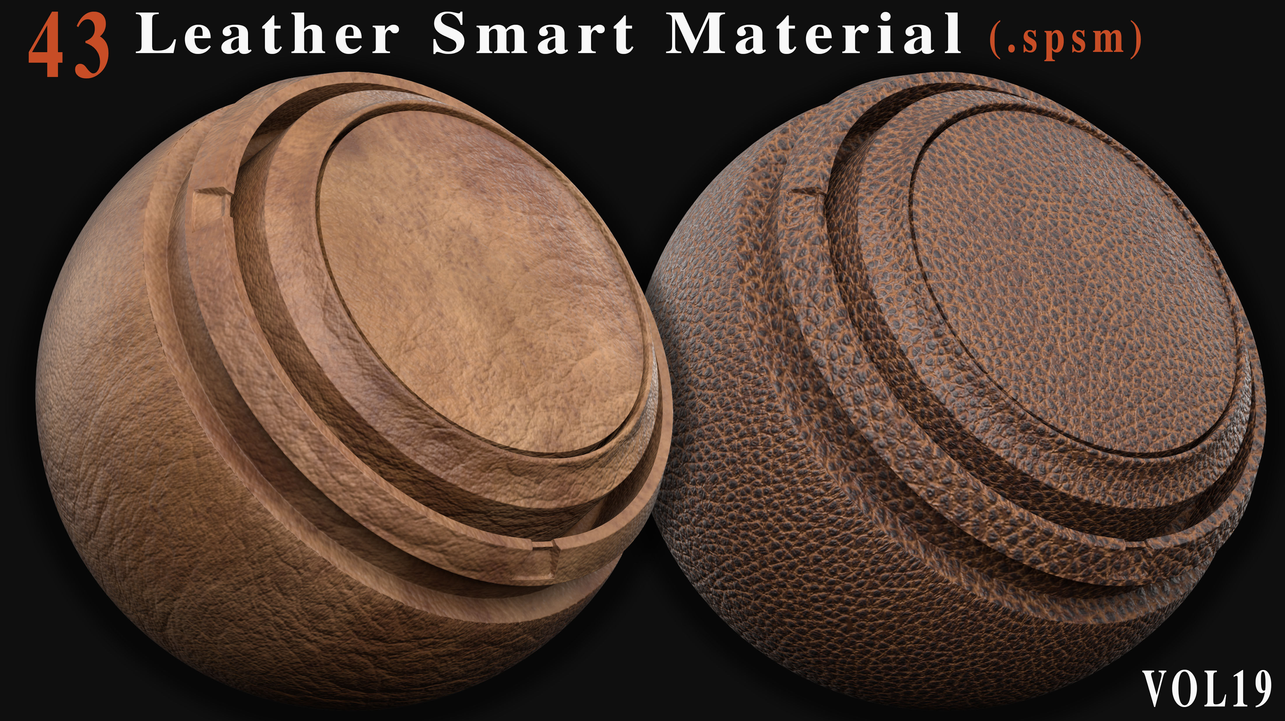 43 Leather Smart Materials for Substance Painter - Vol 19 Texture_7
