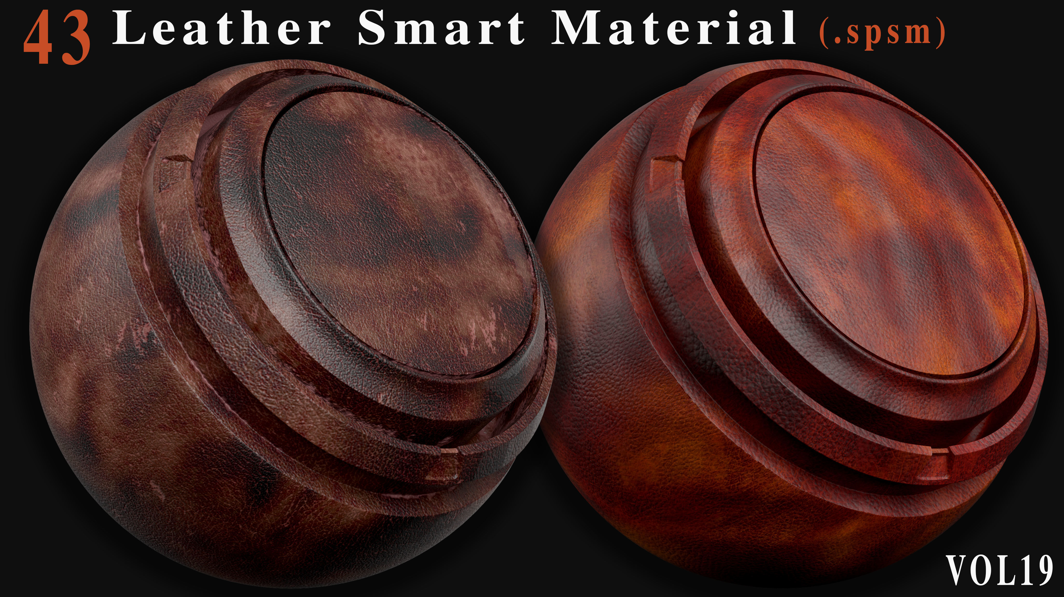43 Leather Smart Materials for Substance Painter - Vol 19 Texture_12