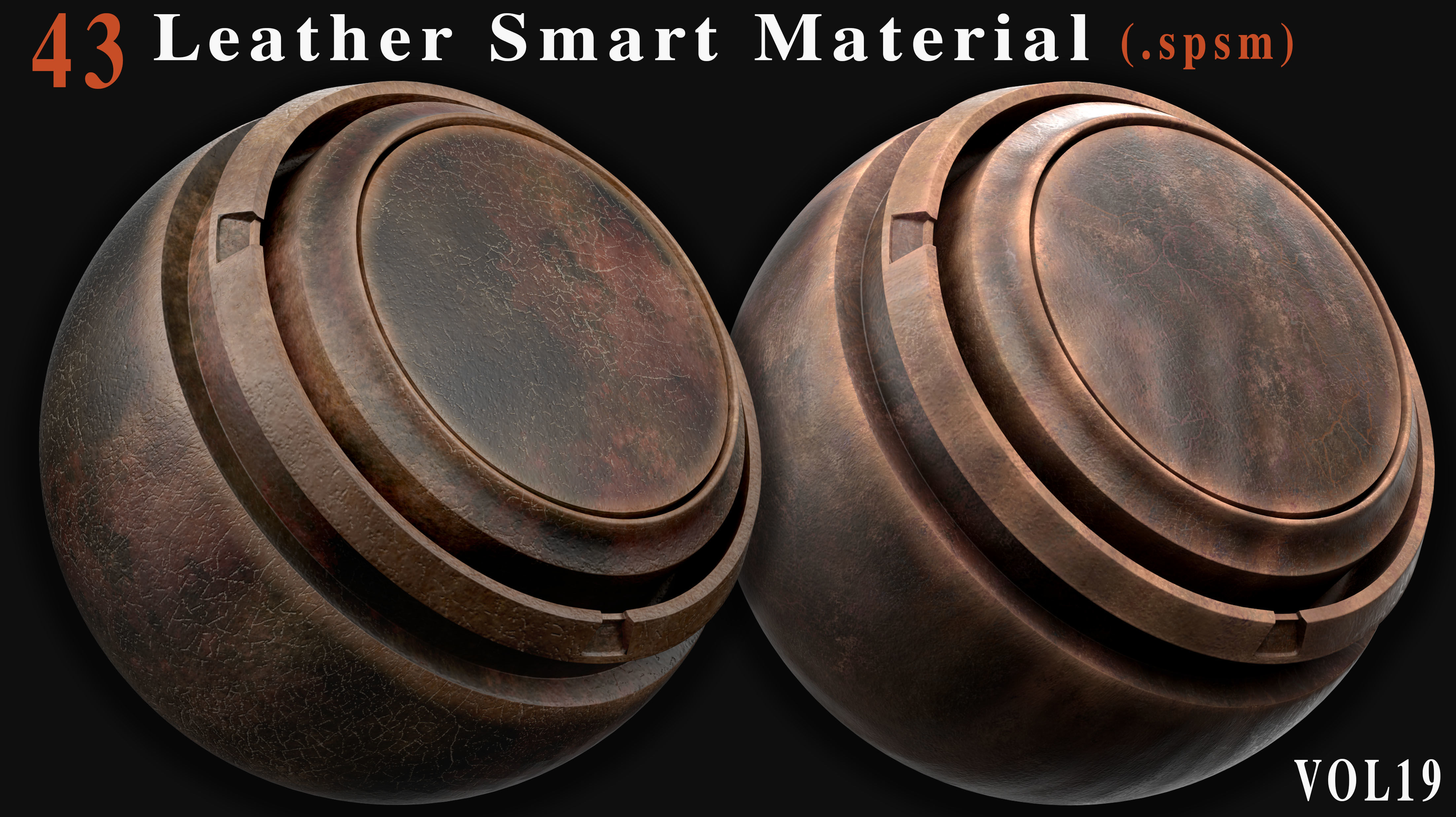 43 Leather Smart Materials for Substance Painter - Vol 19 Texture_16